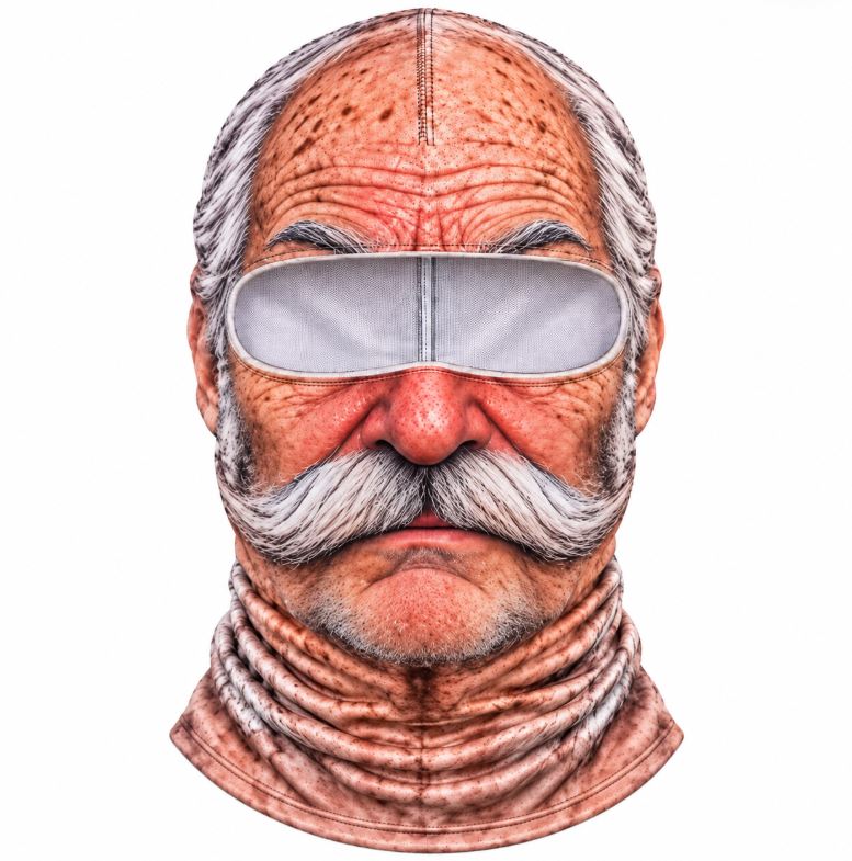 Grandpa Mask – Funny Old Man Face Ski Mask