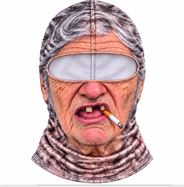 Grandpa Mask – Funny Old Man Face Ski Mask